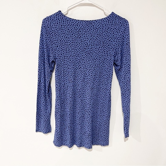 Gudrun Sjoden Abstract Dot Blue/Violet 100% Modal Printed Long Sleeve Top XS - Picture 5 of 6